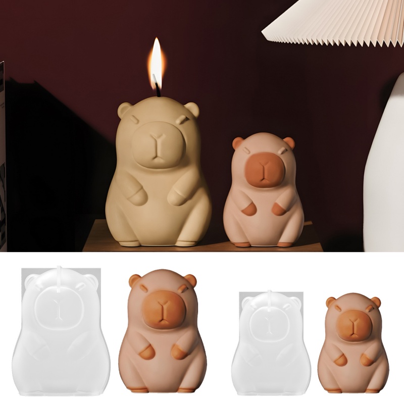 Candle Making Tutorial - Capybara Pudding Backen Silikonform DIY Tierform