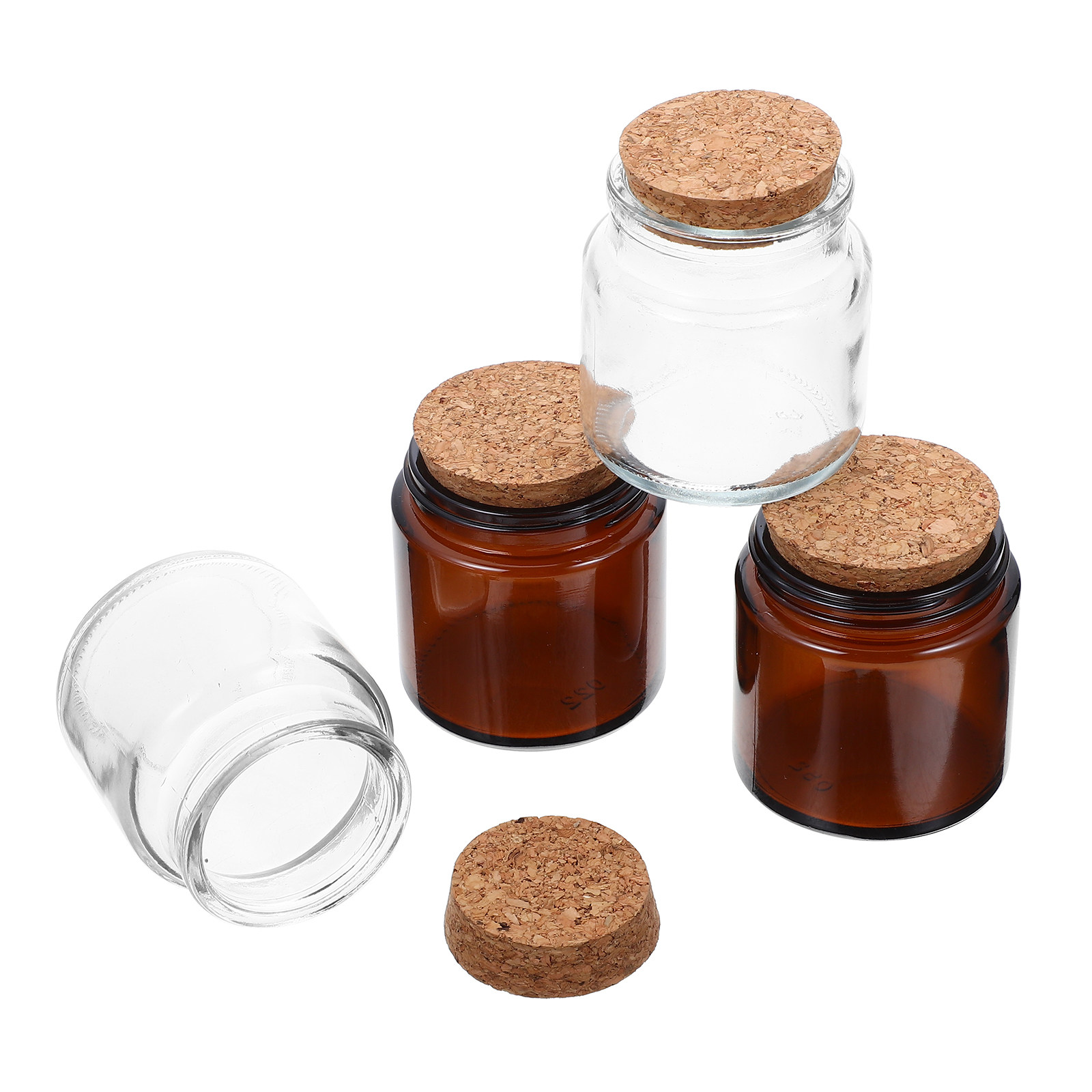 Candle Making Jars With Lids - 4 Stück dicke Glasgefäße mit Deckel