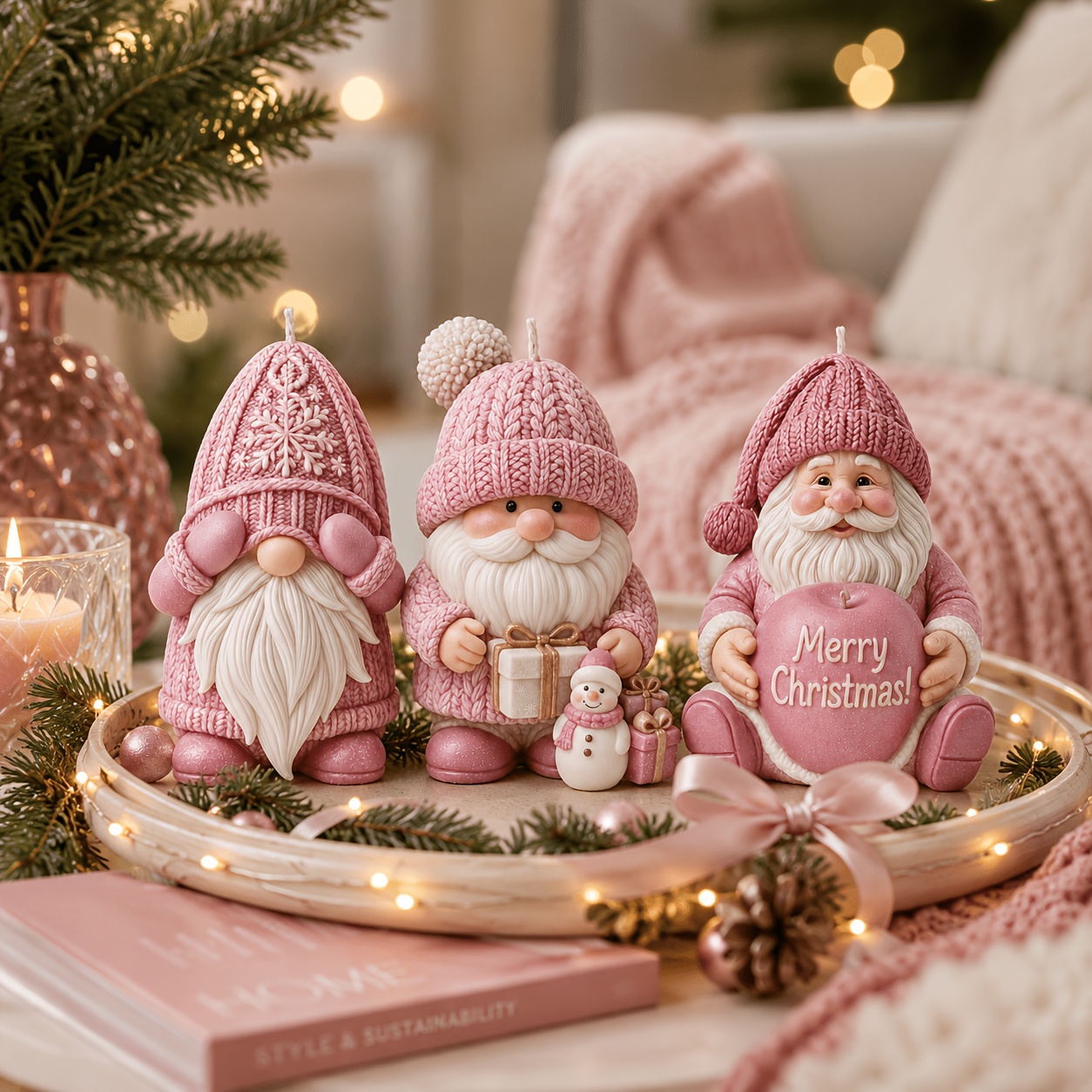Candle Making Kits - Weihnachts-Gnom-Silikon-Kerzenform, Nordische Santa-Wachsgießform für DIY Handgemachte