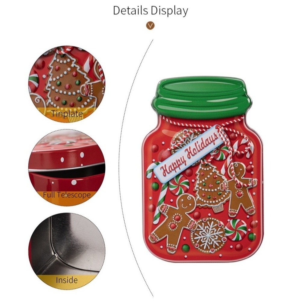 Tragbare Metall-Weihnachtsdose – Tin Container Lid Bewertung und Preis